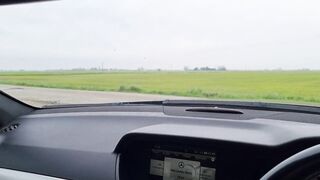 MILF Jerks Husbands Cock And Makes Him Cum Twice While Stopped On Road Trip