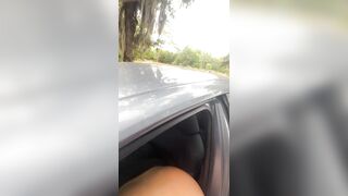 Ebony With A Gyatt Taking Backshots In The Car