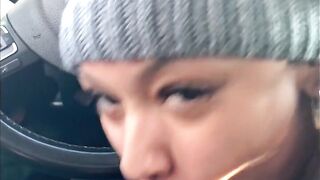 Ebony Babe Sucks Cock Before She Goes Snowboarding