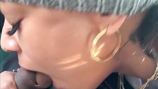 Ebony Babe Sucks Cock Before She Goes Snowboarding