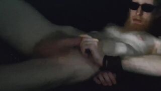 Gay Man Jerking Off His Cock While Trapped In The Trunk Of Car