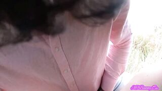 German Woman Blowing In The Car