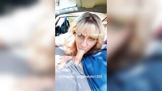 Sexy Blonde Slut Riding In The Car Before The End Of Date