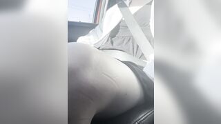 Using Her Huge Vibrator Toy For The First Time While On Roadtrip