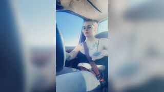 Flashing Tits While On The Freeway