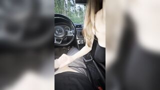Drove To The Forest So That She Can Jerk His Cock