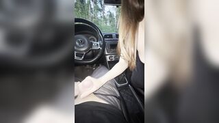 Drove To The Forest So That She Can Jerk His Cock
