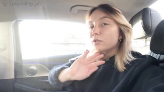 Solo Blonde Teen Getting Her Work Out In The Backseat