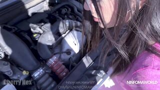 Busty Latina Teen Had Car Trouble