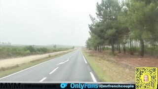 Taking Two Cocks During Roadtrip
