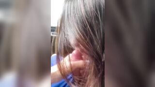 Asian Girl Sucks The Cum After It Cums Out